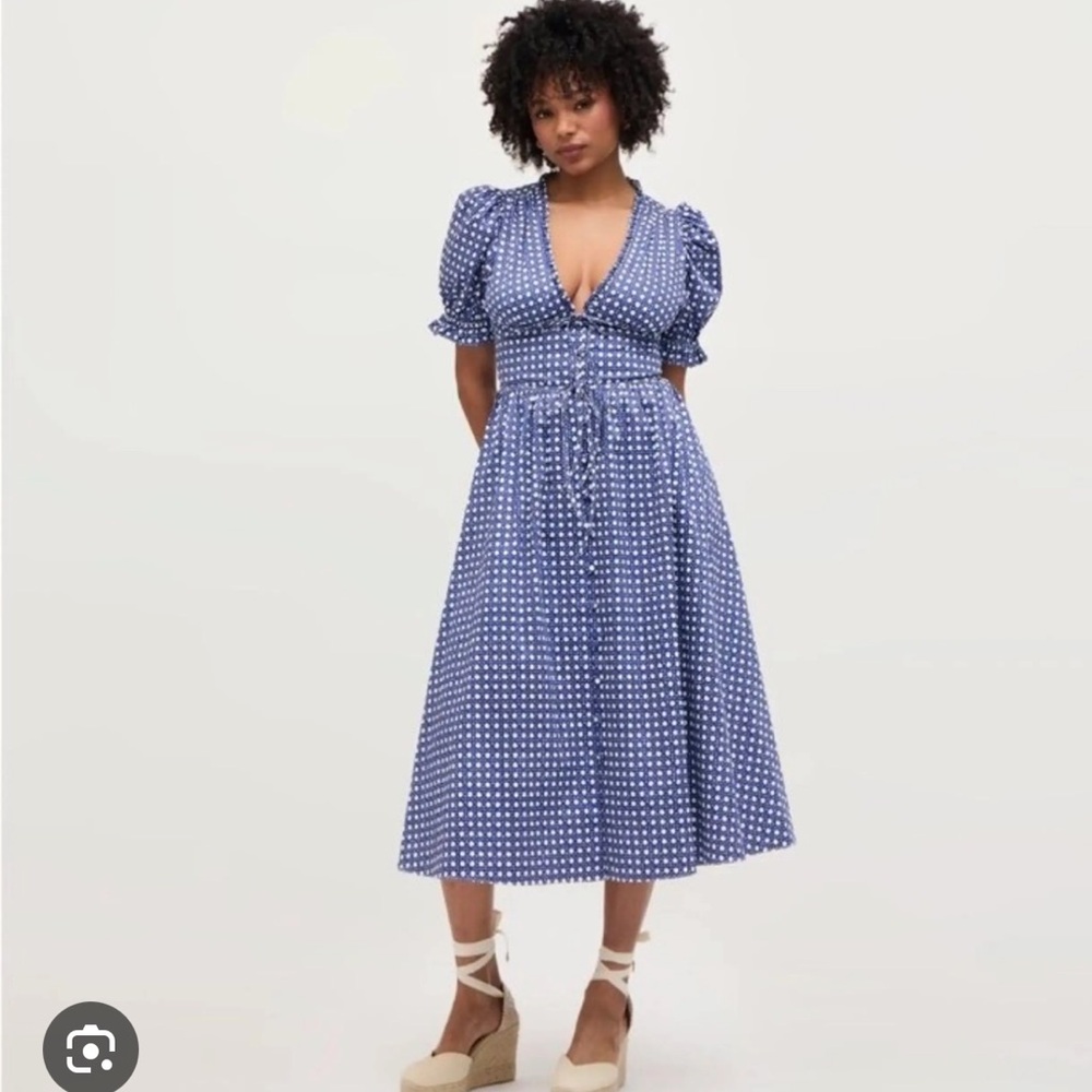 Hill House Sabrina Dress in Blue Basketweave